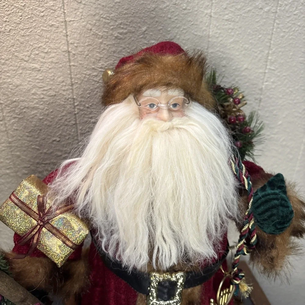 Woodsman~Christmas Santa Mantel Table Top Figurine 18